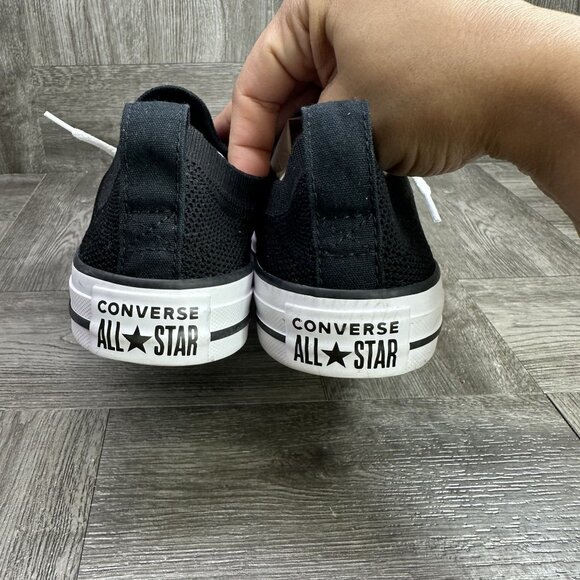 Converse CTAS Shoreline Knit Youth size 4/Women's 5.5 Black White Slip On Shoes - Picture 6 of 8